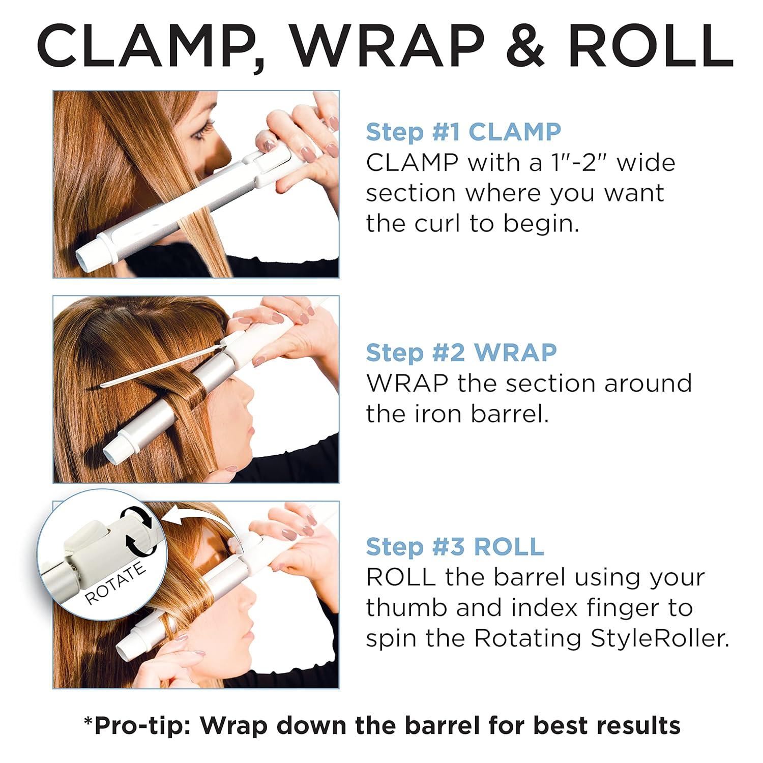 image:imageBIO Ionic StyleWinder Professional Rotating Curling Iron Ceramic Curling Iron 1 Hour Automatic ShutOff 440 F Temperature Control Curling Wand for Healthier Conditioned Curls125 Inch