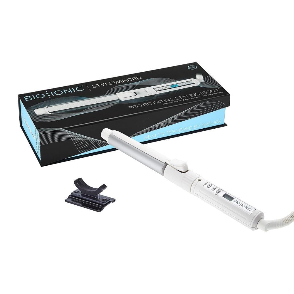 image:imageBIO Ionic StyleWinder Professional Rotating Curling Iron Ceramic Curling Iron 1 Hour Automatic ShutOff 440 F Temperature Control Curling Wand for Healthier Conditioned Curls1 inch