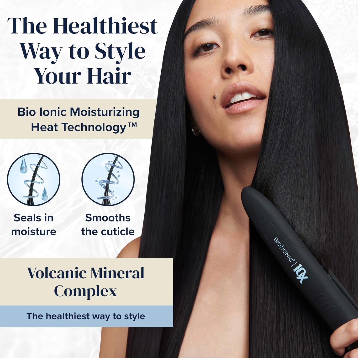 image:imageBio Ionic 10X Styling Iron 1 Hair Straightener with Moisturizing Heat Technology Flat Iron for 10Minute Styling Hair Straightener and Curler