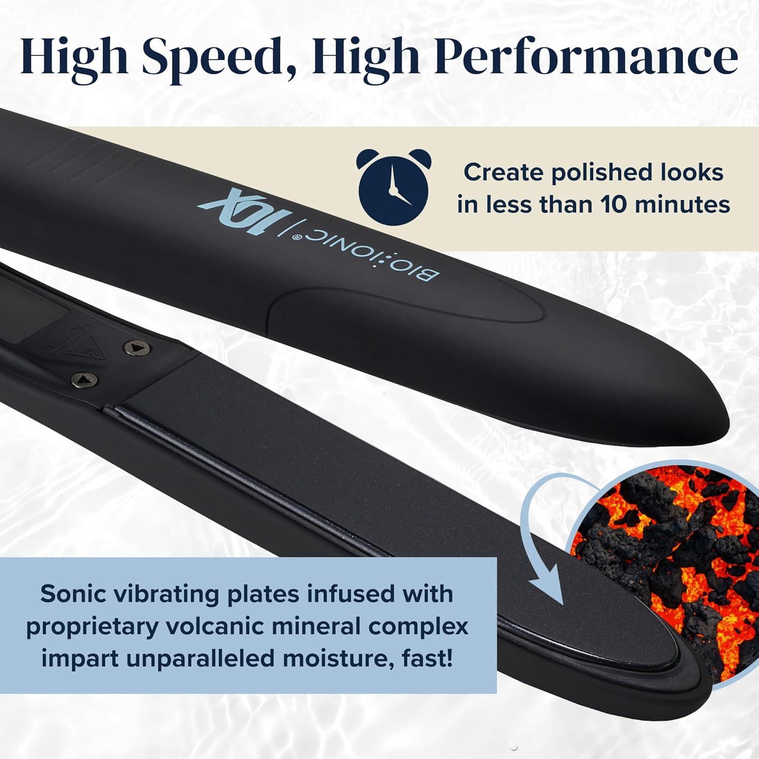 image:imageBio Ionic 10X Styling Iron 1 Hair Straightener with Moisturizing Heat Technology Flat Iron for 10Minute Styling Hair Straightener and Curler
