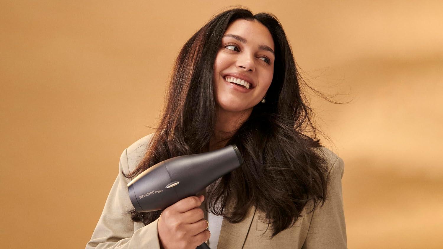 image:imageBio Ionic GoldPro Hair Dryer Blue Moisturizing Heat Technology amp 24K Gold MX UltraPowerful 1875W AC Motor Lightweight Blow Dryer with Ergonomic Handle MultiSpeed Settings