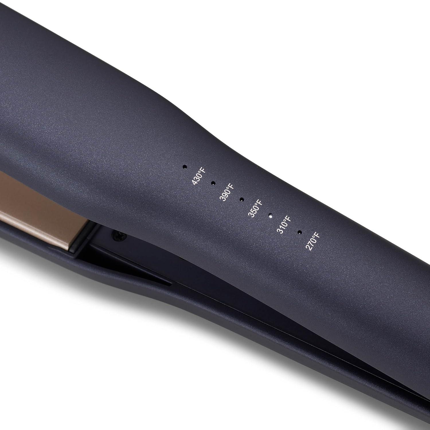 image:imageBio Ionic GoldPro Hair Straightener Blue Moisturizing Heat Technology amp 24K Gold MX Hair Straightening Iron for Sleek Styles amp Flat Iron Curls 40 Longer Plates Adjustable HeatBlue