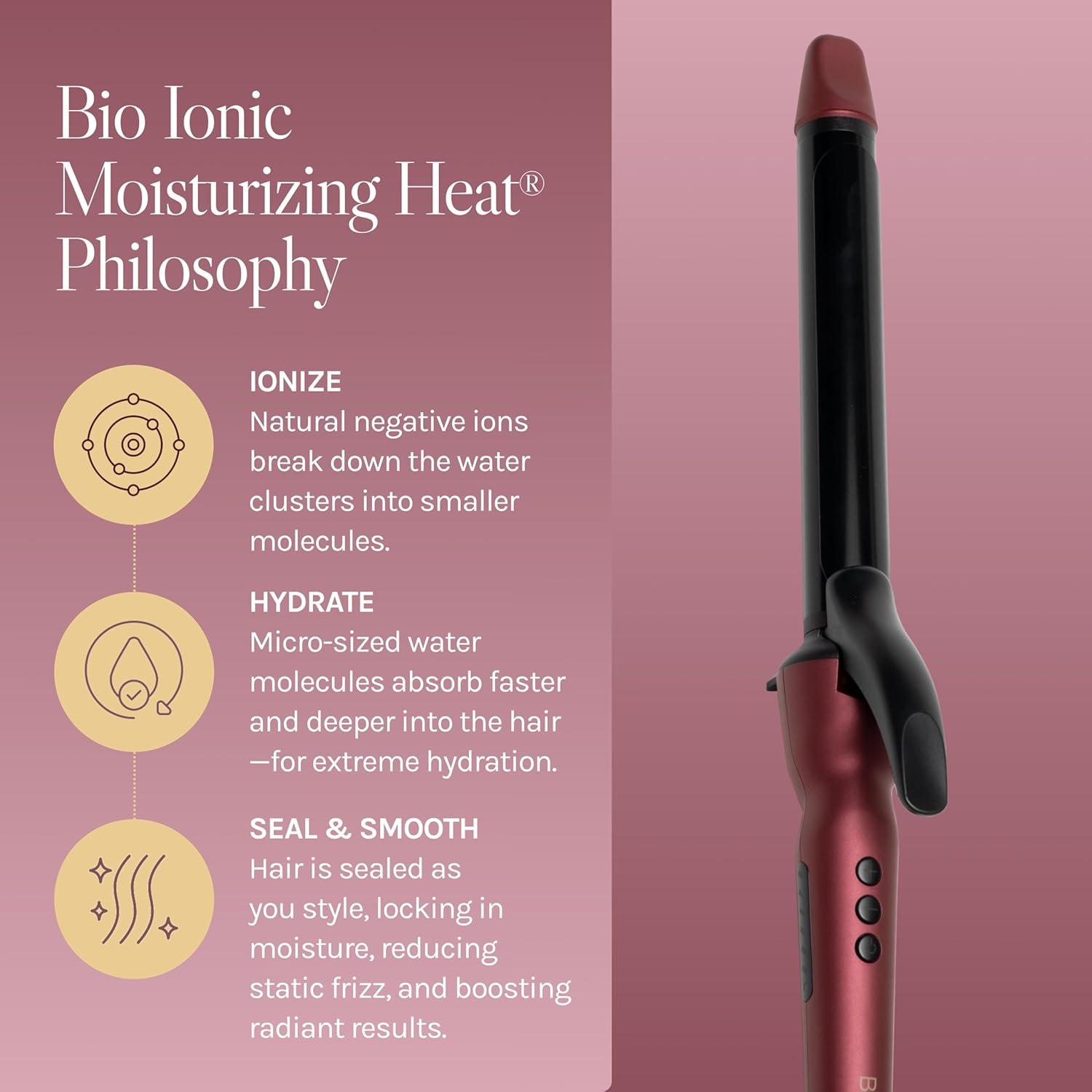 image:imageBio Ionic Long Barrel StylerCurling Iron with Moisture Heat Technology amp NanoIonic MX Verstatile Curling WandVelvet Rouge Limited Edition