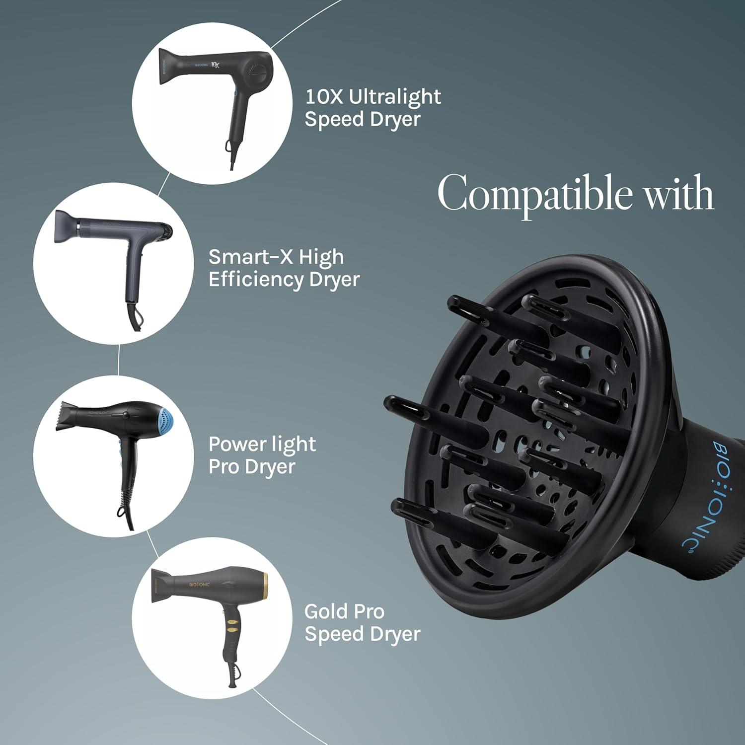 image:imageBio Ionic Universal Diffuser FastDrying Hair Dryer Attachment for Frizz Control amp Shine Fits 225 Blow Dryers Professional Styling Tool for All Hair Types