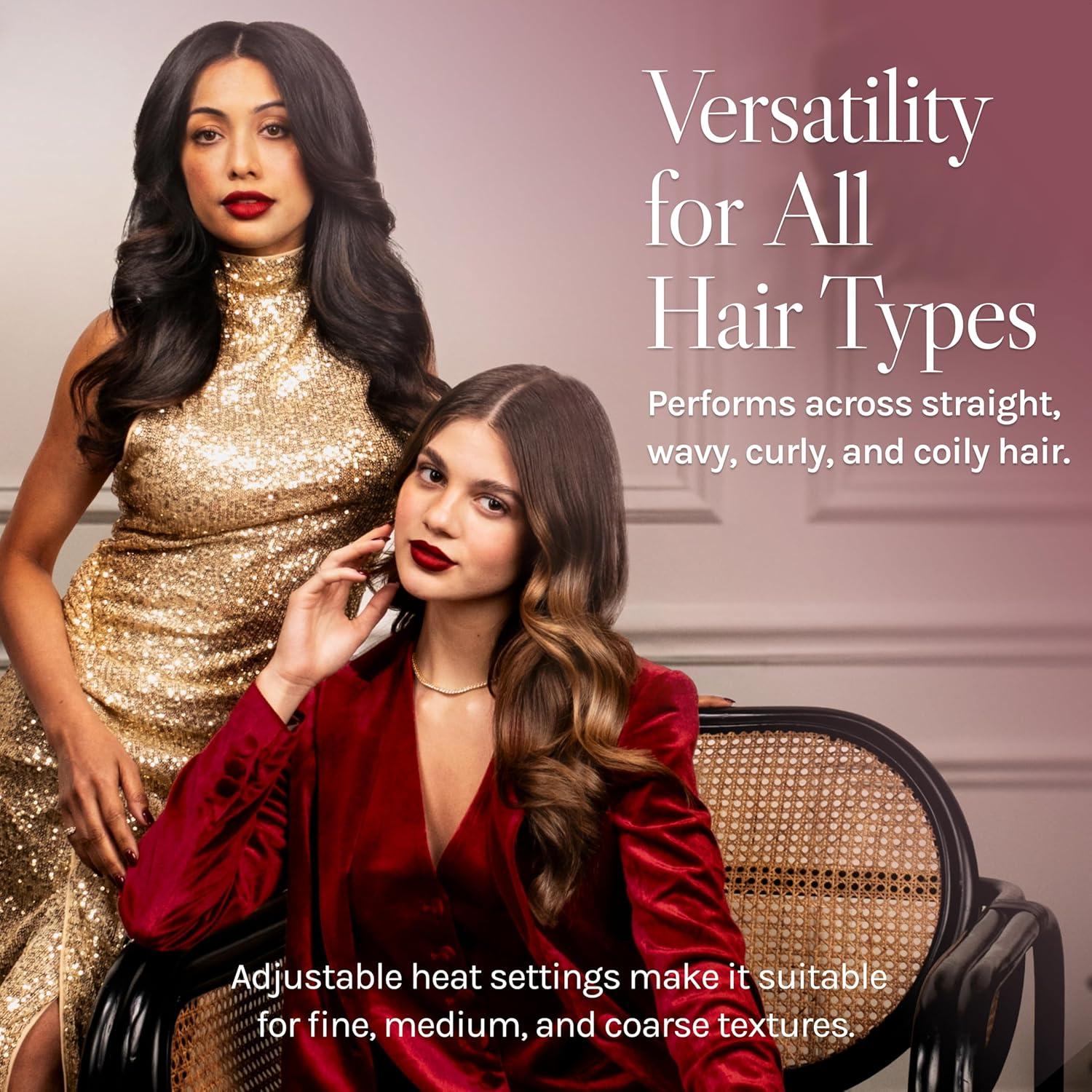image:imageBio Ionic 10X Styling Iron Hair Straightener with 1 Sonic Vibrating Plates Flat Iron with Ion Generating Mineral Complex Versatile Styler for Wavy amp Straight HairstylesVelvet Rouge Limited Edition