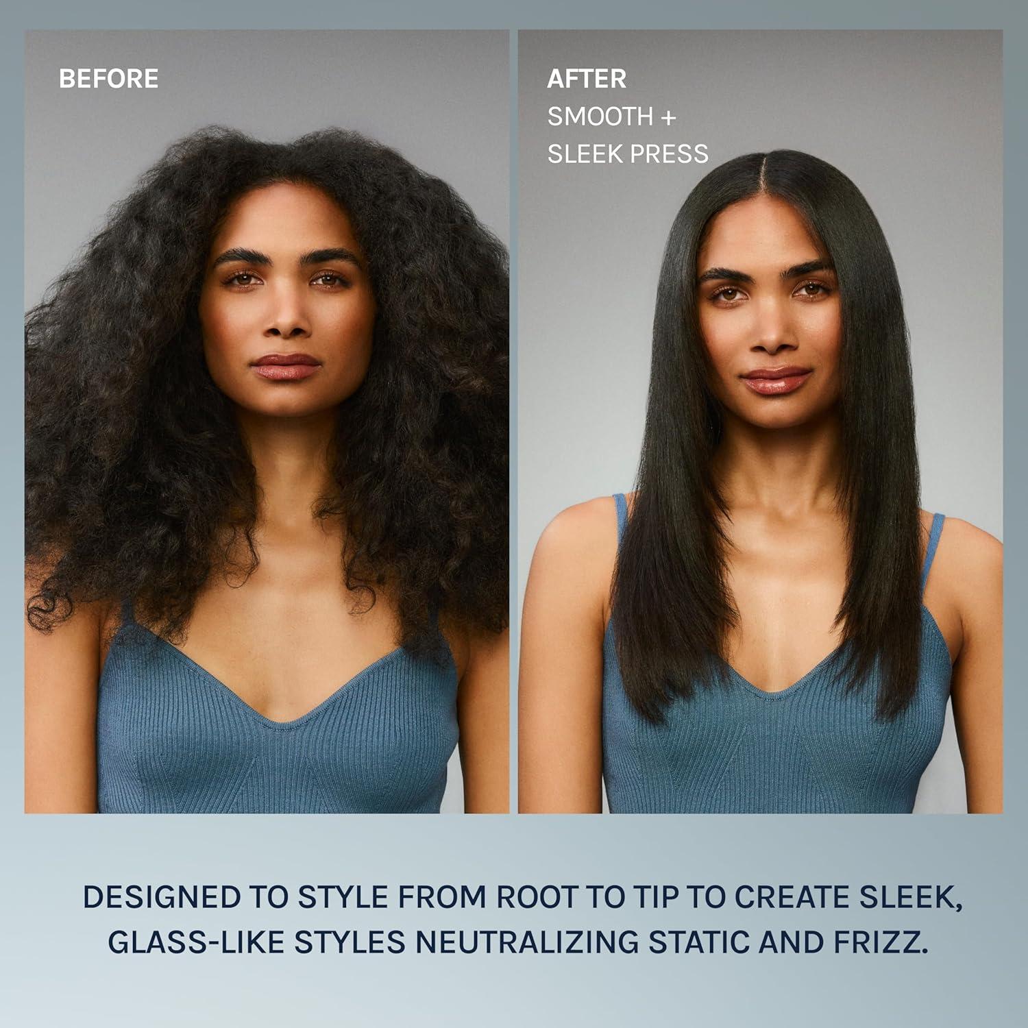 image:imageBio Ionic 10X Styling Iron Hair Straightener with 1 Sonic Vibrating Plates Flat Iron with Ion Generating Mineral Complex Versatile Styler for Wavy amp Straight HairstylesBlack