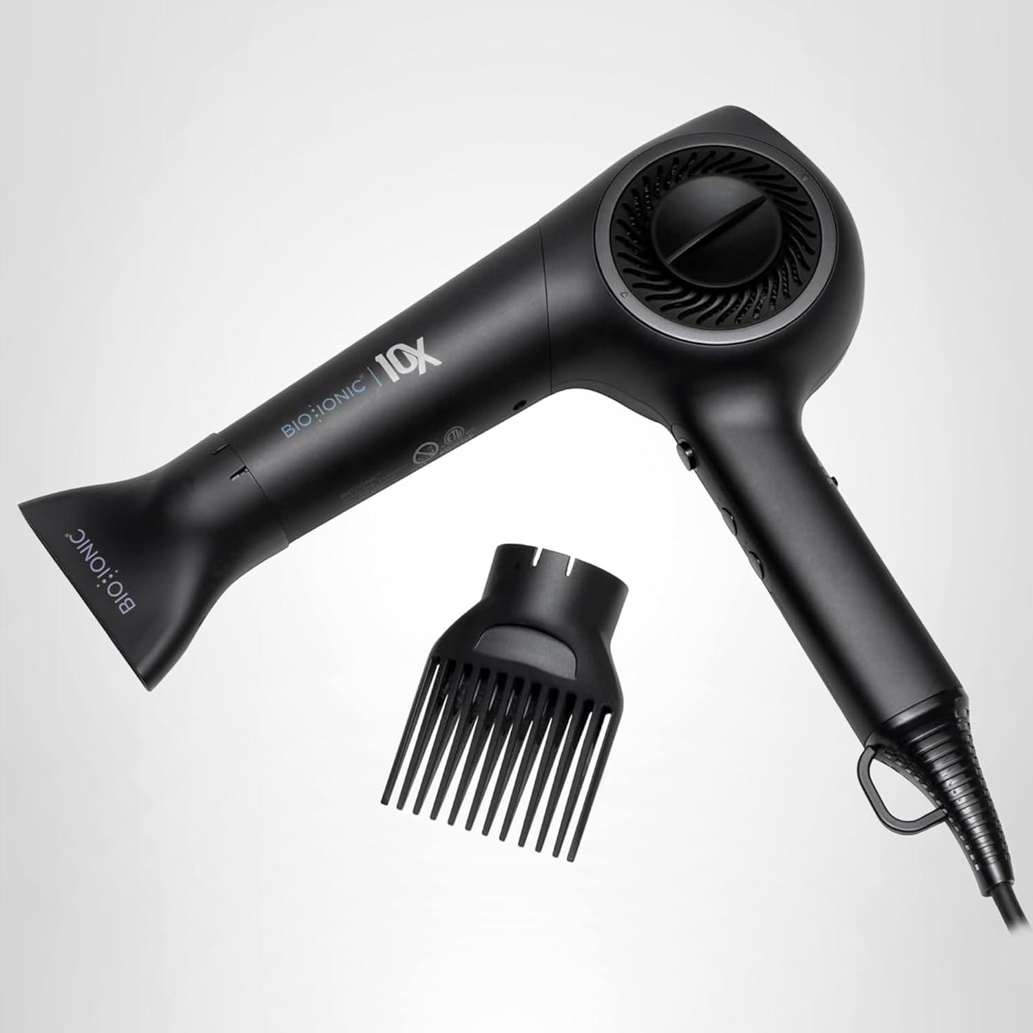 image:imageBio Ionic 10X Ultralight Speed Hair Dryer Blow Dryer with Adjustable Heat amp Speed Memory Function Professional Hair Styling Tool for Fast FrizzFree HairstylesBlack