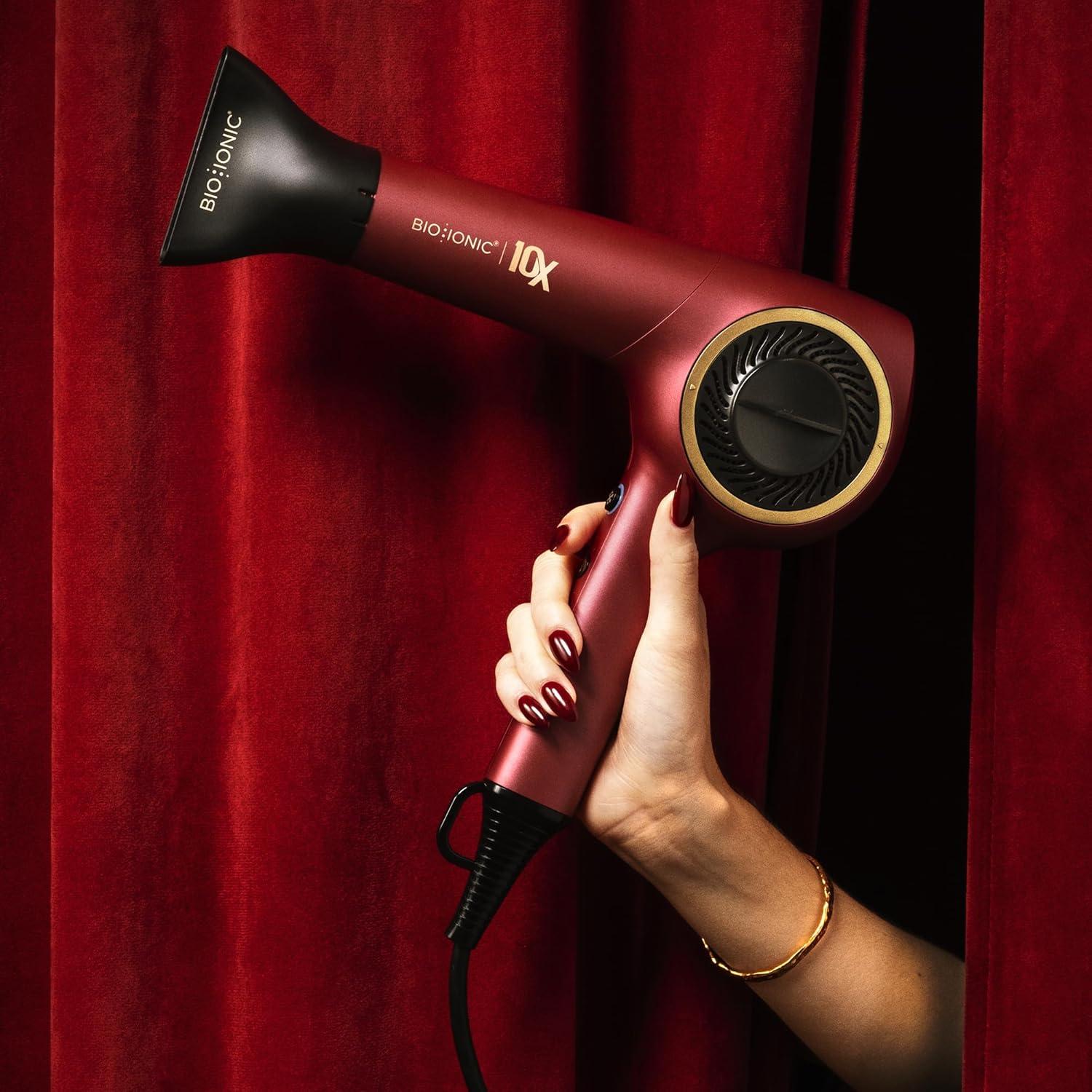 image:imageBio Ionic 10X Ultralight Speed Hair Dryer Blow Dryer with Adjustable Heat amp Speed Memory Function Professional Hair Styling Tool for Fast FrizzFree HairstylesVelvet Rouge Limited Edition