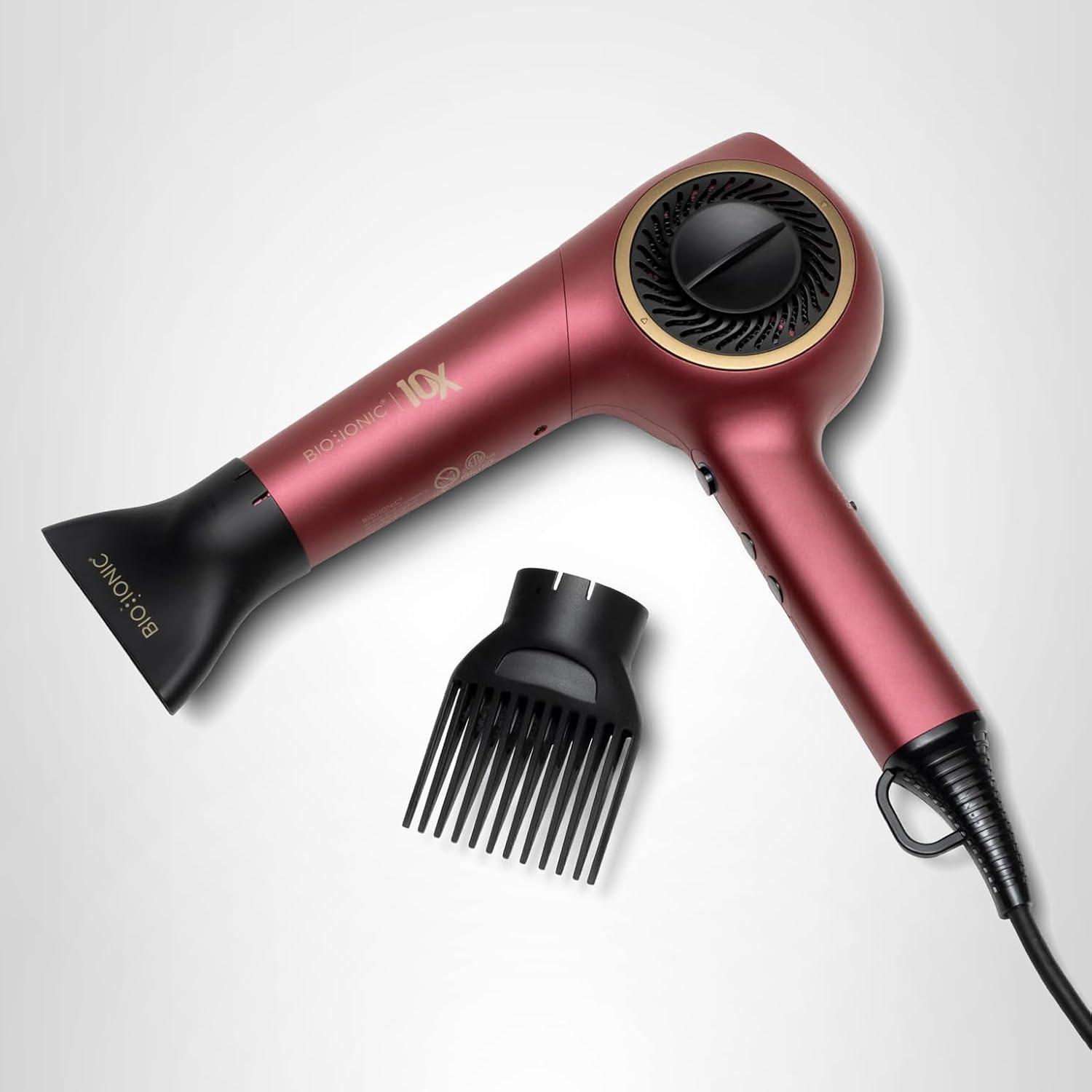 image:imageBio Ionic 10X Ultralight Speed Hair Dryer Blow Dryer with Adjustable Heat amp Speed Memory Function Professional Hair Styling Tool for Fast FrizzFree HairstylesVelvet Rouge Limited Edition
