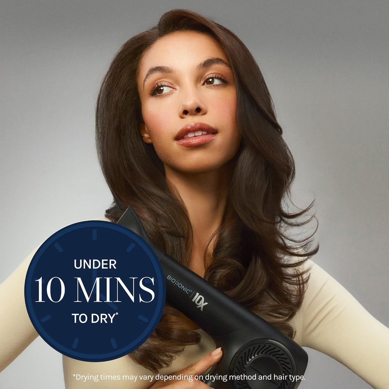 image:imageBio Ionic 10X Ultralight Speed Hair Dryer Blow Dryer with Adjustable Heat amp Speed Memory Function Professional Hair Styling Tool for Fast FrizzFree HairstylesBlack