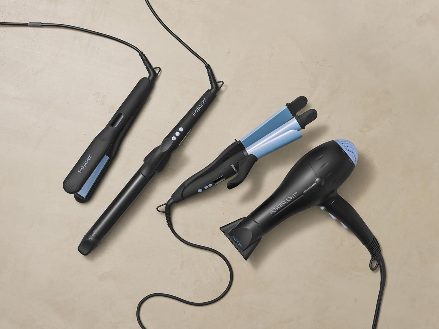 image:imageOnepass Nanoionic MX Styling Iron Black by Bio Ionic for Women 1 Inch Flat Iron