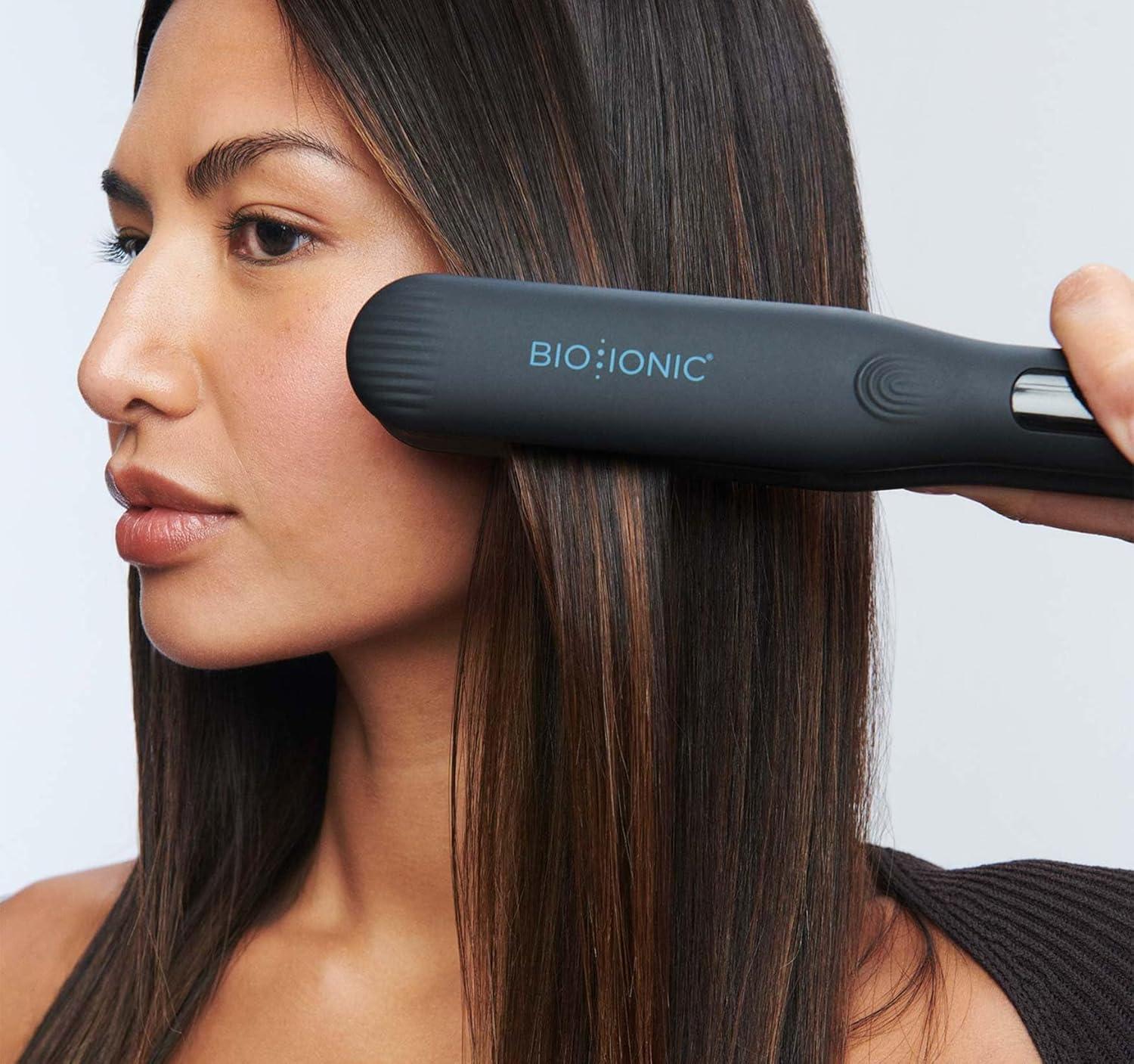 image:imageOnepass Nanoionic MX Styling Iron Black by Bio Ionic for Women 1 Inch Flat Iron