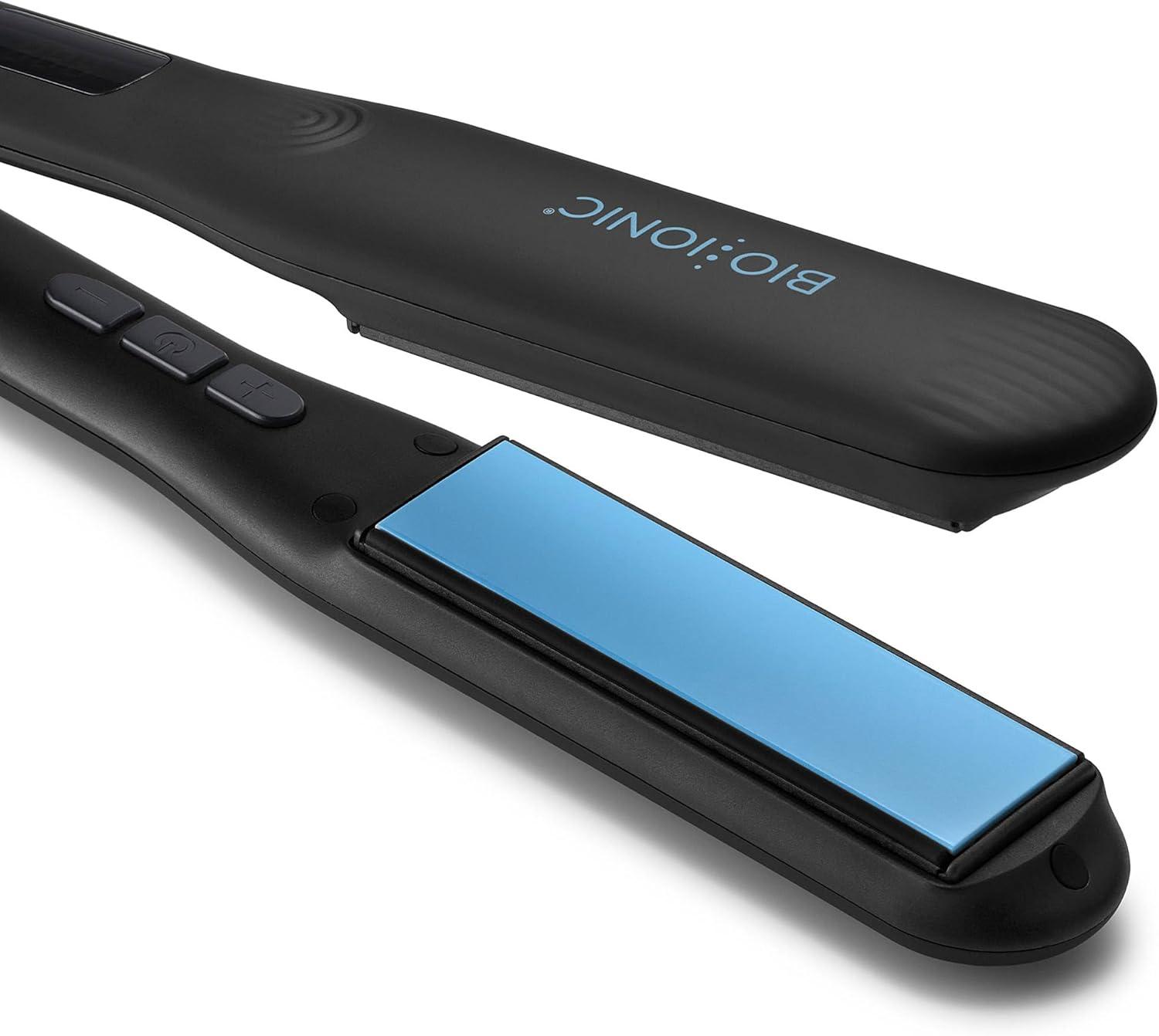 image:imageOnepass Nanoionic MX Styling Iron Black by Bio Ionic for Women 1 Inch Flat Iron