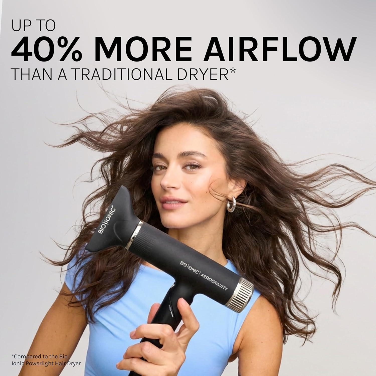 image:imageBio Ionic AeroGravity Featherlight Hair Dryer Foldable Handle Reduces Frizz amp Static Compact UltraLightweight Blow Dryer Dual Voltage Includes Diffuser amp Concentrator Nozzle Travel Essentials