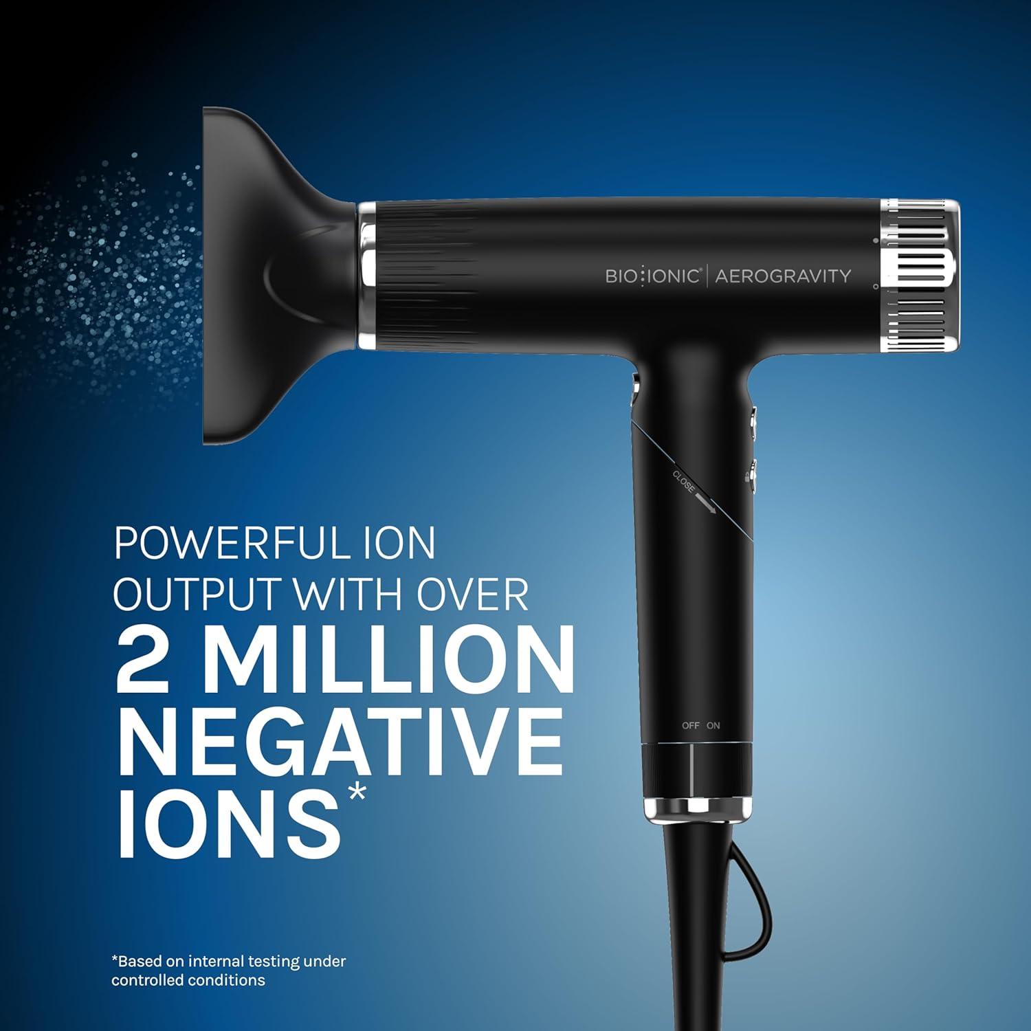 image:imageBio Ionic AeroGravity Featherlight Hair Dryer Foldable Handle Reduces Frizz amp Static Compact UltraLightweight Blow Dryer Dual Voltage Includes Diffuser amp Concentrator Nozzle Travel Essentials