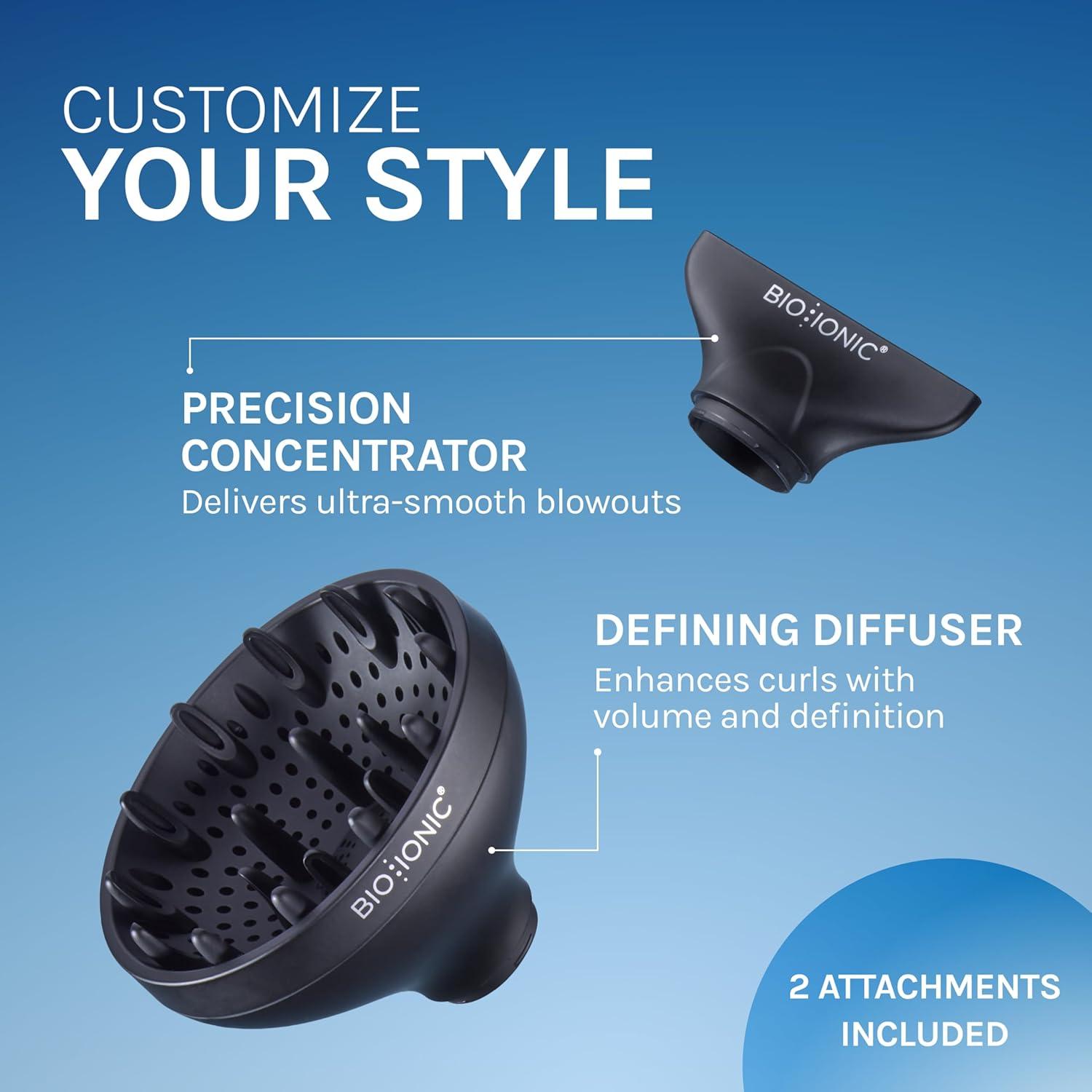 image:imageBio Ionic AeroGravity Featherlight Hair Dryer Foldable Handle Reduces Frizz amp Static Compact UltraLightweight Blow Dryer Dual Voltage Includes Diffuser amp Concentrator Nozzle Travel Essentials